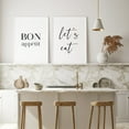 thumbnail image 3 of Set of 2 Prints Bon Appetit Let's Eat Posters Canvas Painting Kitchen Wall Art for Dining Room Kitchen Decor Unframed, 3 of 6