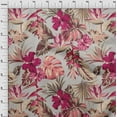 thumbnail image 4 of oneOone Cotton Poplin Light Gray Fabric Floral & Leaves Quilting Supplies Print Sewing Fabric By The Yard 56 Inch Wide, 4 of 6