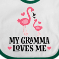 thumbnail image 4 of Inktastic Gramma Loves Me Girl Flamingo Girls Baby Bib, 4 of 4