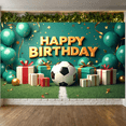 thumbnail image 4 of Colorful Soccer Birthday Banner Football Party Decorative Design for Birthday Party Kids Celebration Indoor Outdoor, 4 of 9