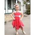 thumbnail image 2 of Cotton-Blend Jump for Dots Handkerchief Dress for Toddlers and Girls (Red, 4T), 2 of 5
