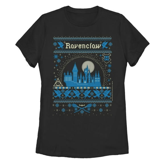 Women's Harry Potter Ravenclaw Ugly Sweater Graphic T-Shirt