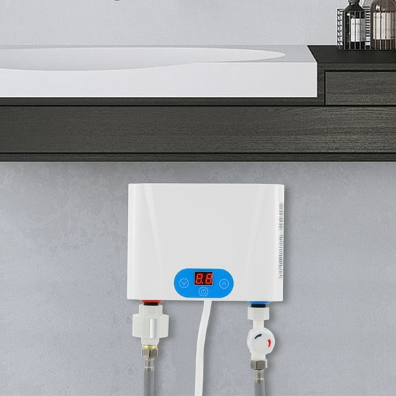 Electric Tankless Water Heater 5.5KW 220V Endless Hot Water Instant Mini Smart Under Sink Kitchen Household
