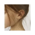 thumbnail image 4 of CZ Heart Solitaire Simulated Citrine Earrings Screw Back - Sterling Silver, 4 of 8