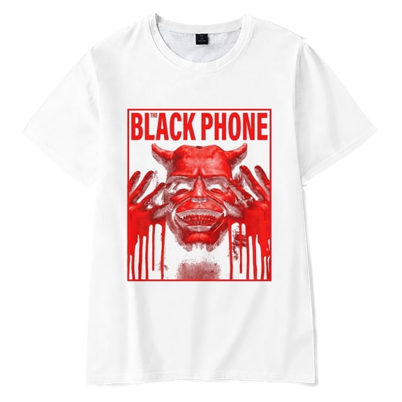 Black Phone Movie Merch Mask Ghost Tee T-Shirt Unisex Jumpers Horror Movie Streetwear Short Sleeve