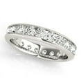 thumbnail image 3 of Silvago Jewelry 0.98 Ct Round Cut Brilliant Moissanite Engagement Ring - 14K White Gold Plated Wedding Rings - Channel Set Eternity Ring for Her - Celebrate Your Love with This Ring, 3 of 5