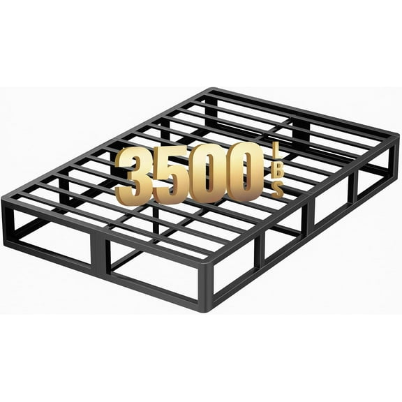 10 Inch King Box Spring, Heavy Duty Metal Box Spring Mattress Foundation with Fabric Cover, 3500lbs Max Weight Capacity, Easy Assembly, Noise Free, Non-Slip
