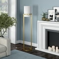 thumbnail image 6 of Evelyn&Zoe 12" Brass Finish Metal/Fabric Floor Lamp, 6 of 7