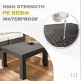 thumbnail image 3 of DIMAR GARDEN Outdoor Patio Coffee Table Resin Wicker Side Table Balcony Square End Table, Mocha(22.8x22.8x15.8 inch), 3 of 6