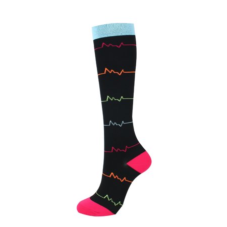 DNAKEN(7 pairs) Compression Socks for Women & Men Circulationis Best Support for Athletic Running,Hiking,Nursing plus size compression socks wide calf compression socks for nurses