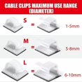 thumbnail image 4 of 100 Pieces Mini Outdoor Cable Clips with Adhesive Tapes Light Clips Decoration Clips Self Adhesive Hooks Wire Holder for Fairy Light (White, Small), 4 of 4