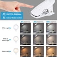 thumbnail image 2 of Lámpara de lectura con 24 LED, 9 configuraciones diferentes, luz de lectura con clip para proteger los ojos, recargable por USB, lámpara de escritorio con clip y control táctil., 2 of 5