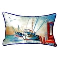 thumbnail image 2 of Betsy Drake SN308 11 x 14 in. Shrimp Boat Small Indoor & Outdoor Pillow, 2 of 3