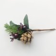 thumbnail image 6 of BELUPAI Artificial Pine Cone Boutique Christmas Gift Holiday Floral Picks Decorations 5 Pcs with Green Leaves, 6 of 6