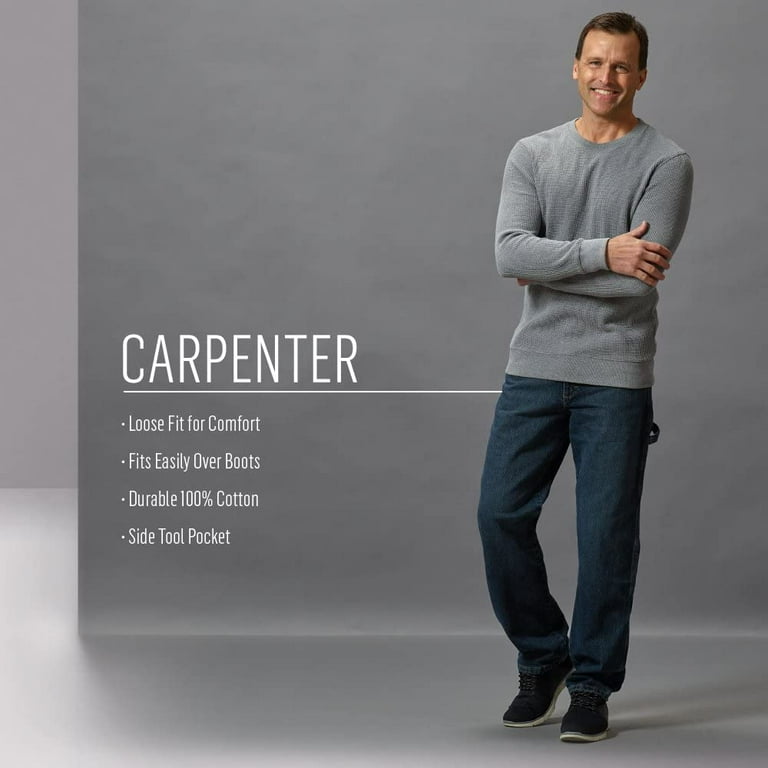 wrangler men's rugged wear carpenter jean ,vintage indigo,36x30