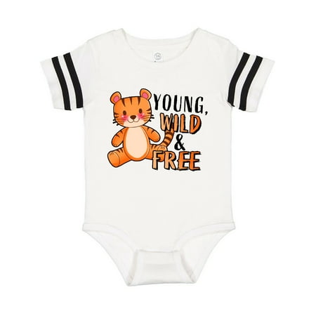 

Inktastic Cute Tiger Young Wild & Free Gift Baby Boy or Baby Girl Bodysuit