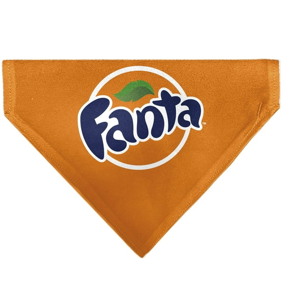 The Coca-Cola Company Pet Bandana Fanta Orange Round Logo Orange White Blue Slip On Collar Bandana Only