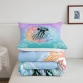 thumbnail image 5 of Erosebridal Jellyfish Comforter Set Full, Boho Flower Bedding, Colorful Mandala Ocean Animal Bedding Comforter Sets, Summer Exotic Ombre Geometric Duvet Insert, Blue Purple, 5 of 6