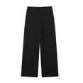 thumbnail image 3 of ZQUUVOU Women's Wide Leg Pants Early Fall Double Waist Tie Casual Pants With Pockets Black, 3 of 7