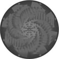 thumbnail image 1 of Ahgly Company Tapis Rond Lavable en Machine Intérieur Transitionnel Gris Brun, 6 Pieds Rond, 1 of 7