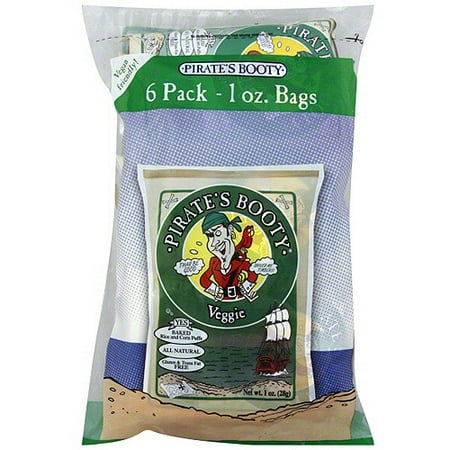 Pirate's Booty Rice & Corn Puffs Veggie Lunch Packs, 6ct (Pack of 12)