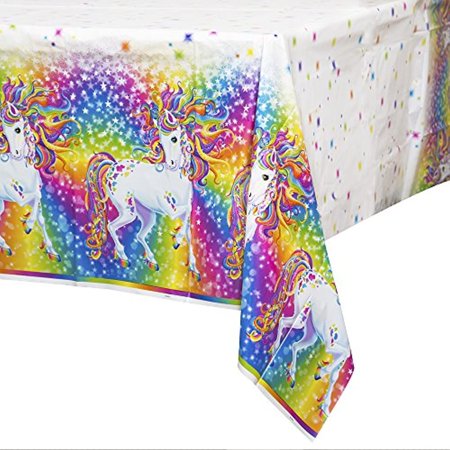 Neon Pony Lisa Frank Plastic Table Cover (Each) - Party Supplies
