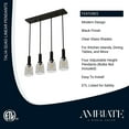 thumbnail image 4 of Sunshine Lighting B3167066 Ambiate Talia Quad Cluster Pendant Light Fixture E26 Base - 40W - Black, 4 of 6