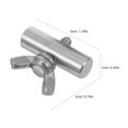 thumbnail image 2 of unbranded 2Ud Tuercas Ojo De Inoxidable Para Rieles De Deslizamiento Uso En Hogar Plata, 2 of 8