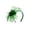 A003- Green, variant on Headband Black Fascinator with Black Ostrich Feathers Black Mesh Fabric for Halloween Party Events 1 Pack