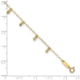 thumbnail image 4 of 14k Yellow Gold Oval Chain 9 Inch Plus 1 Anklet Ankle Bracelet, 4 of 11