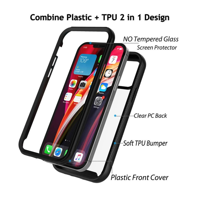 Case for iPhone 15 14 13 12 11 Pro Max Mini X 7 8 Plus Clear 360 Full Body  Cover