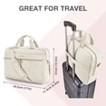 thumbnail image 5 of BAGSMART 17.3" Laptop Bag Briefcase, Computer Messenger Bag, Business Work Travel Laptop Shoulder Bag, Carrying Handbag Laptop Sleeve Case for Women & Men, Cream Color, 5 of 11