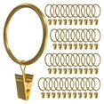 thumbnail image 1 of 40 PCS Curtain Rings with Clips, Rings Hooks,Gold, 1 of 5