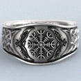 thumbnail image 5 of Xinyolin Wide Silver Color Alloy Eagle Compass Carved Ring - Men's Jewelry Accessory, 5 of 8