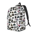 thumbnail image 1 of Easygdp Cool Camera for Durable Canvas Laptop Backpack - Adjustable Shoulder Strap, Large Capacity, Fits 15-17in Laptops, for School, Work, Travel-Medium, 1 of 5
