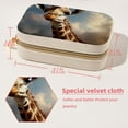 thumbnail image 5 of Giraffe Velvet Portable Jewelry Organizer with Removable Compartment - Necklace Holder and Gift Box, 5 of 7
