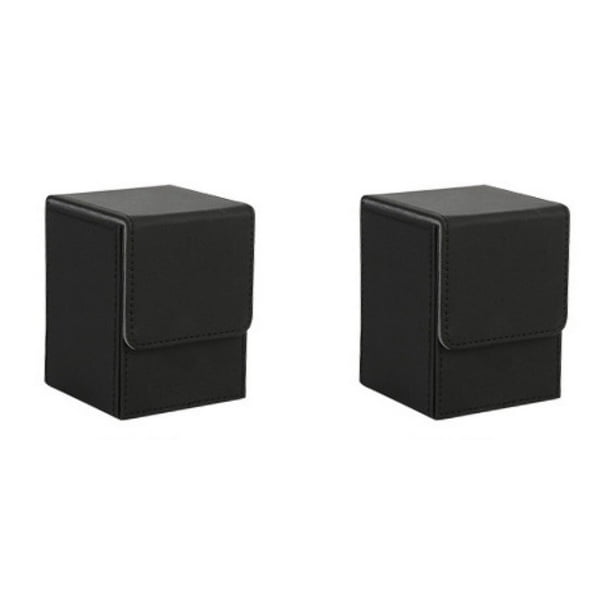 2X Caja de Cartas Caja de Cartas Caja de Juego de Cartas con para Carpetas Yugioh : 100+, Negro