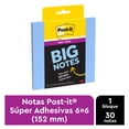 thumbnail image 4 of Super Sticky Big Notes Post-It 6 x 6 in Color Washed Denim, 30 Hojas, 4 of 9