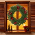 thumbnail image 1 of Corona Navideña de Agujas de Pino Artificiales para Puerta, Pared y Ventana, 19,7 Pulgadas, Duradera, Reutilizable, Multicolor, para Decoración Navideña de Interiores y Exteriores., 1 of 6