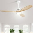 thumbnail image 4 of Sofucor 52" Modern White Ceiling Fan with LED Light and Remote Control, 4 of 11