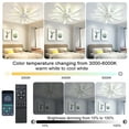thumbnail image 5 of Garwarm Dimmable Ceiling Fan with Light and Remote Control, 27" Small Flush Mounted Ceiling Fan with Led Lights, APP and Remote Controlled, Modern, White, 5 of 14