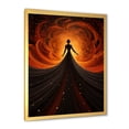 thumbnail image 2 of Designart "Red and Black Dancing Woman's Dress" Fashion Framed Wall Art - Modern Red Dance Entryway Framed Wall Art, 2 of 6