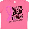 thumbnail image 4 of Inktastic Never Stop Fighting Breast Cancer Awareness Boys or Girls Toddler T-Shirt, 4 of 5