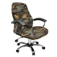 thumbnail image 2 of Xixirimido Retro Forest Camo Print Office Chair Covers, Stretch Computer Chair Cover, Universal Boss Chair Covers Rotating Chair High Back Chair Slipcover for Home Office, Large, 2 of 6