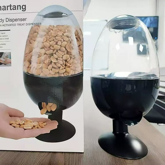 Automatic Candy Dispenser, Automatic Snack Machine with Motion Sensor, 1-2L Capacity and Transparent Acrylic Material, Moisture Resistant, Removable and Easy to Clean, for Nuts, Coffee Beans