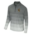 thumbnail image 2 of Men's Colosseum Gray Wyoming Cowboys AI Striped Mesh Quarter-Zip Raglan Windshirt, 2 of 3