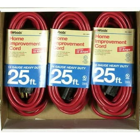25ft 14 Gauge 3 Prong Extension Cord