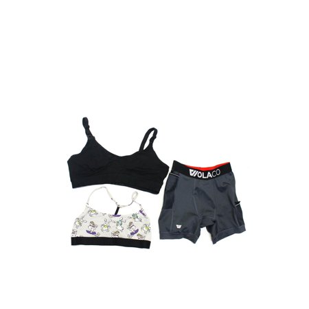 

Mom Cozy Me Undies Wolaco Womens Leggings Sports Bras Black Gray Large XL Lot 3
