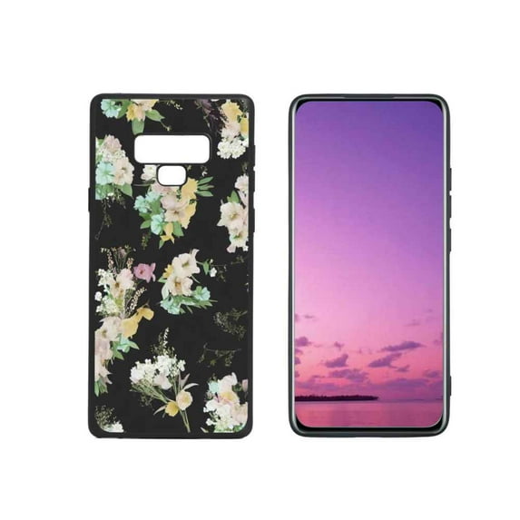 Floral-279 Phone Case, Degined for Samsung Galaxy Note 9 Case Men Women, Flexible Silicone Shockproof Case for Samsung Galaxy Note 9