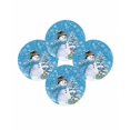 thumbnail image 7 of 15 Inch Round Placemats Set of 4, Blue Christmas Non Slip Heat Insulation PP Table Mats, Snowman Xmas Tree Ball Gifts Winter Washable Place Mats for Kitchen Dining Party Table Decor, 7 of 7